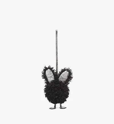Aren Rabbit Charm in Faux Fur