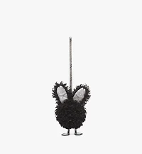 Aren Rabbit Charm in Faux Fur