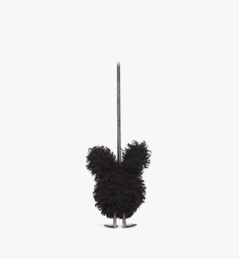 Aren Rabbit Charm in Faux Fur