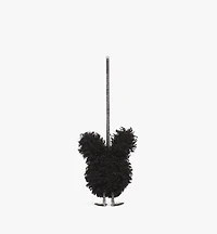 Aren Rabbit Charm in Faux Fur