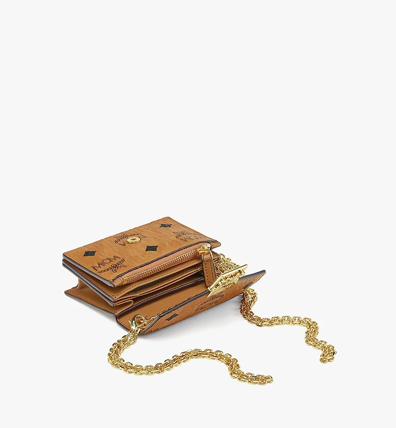 Tracy Chain Card Wallet in Visetos