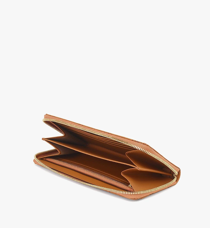 Aren Zip Around Wallet in Visetos