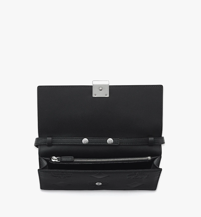 Aren Chain Wallet in Embossed Monogram Leather