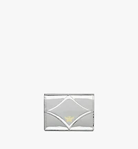 Diamond Wallet in Metallic Mirror Leather