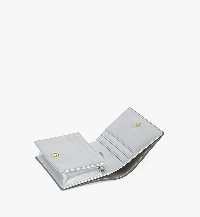 Diamond Wallet in Metallic Mirror Leather