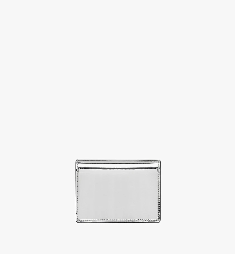 Diamond Wallet in Metallic Mirror Leather