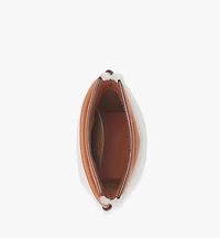 Diamond Crossbody Pouch in Shearling and Calf Leather
