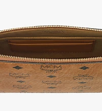 Wristlet Standing Pouch w/ Chain Strap in Visetos