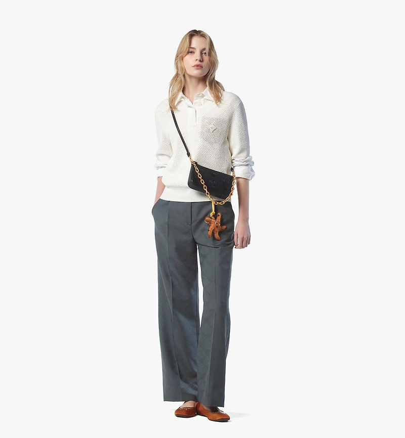 Aren Chain Crossbody in Maxi Monogram Leather