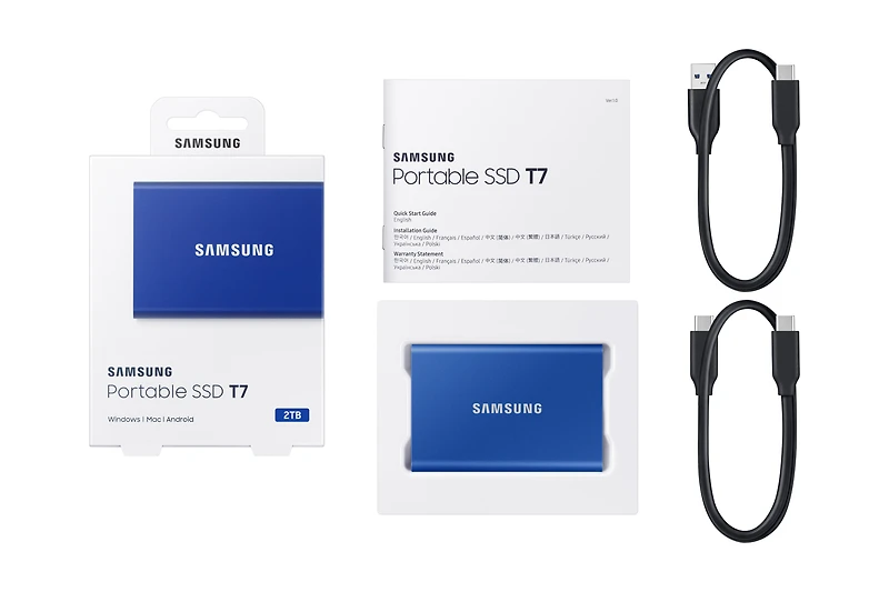 Portable SSD T7 USB 3.2 2TB (Indigo Blue) | Samsung Canada