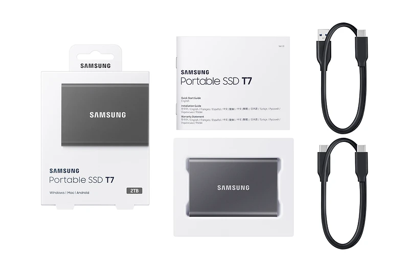Portable SSD T7 USB 3.2 2TB (Titan Gray) | Samsung Canada