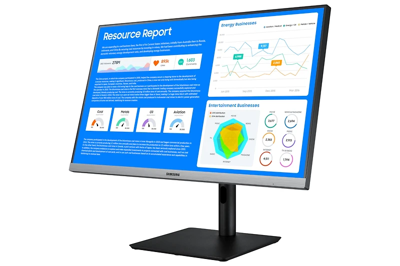 24" IPS Monitor R650 with HAS | LS24R650FDNXZA | Samsung Canada