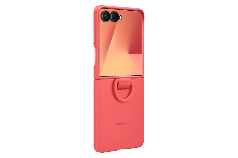 Galaxy Z Flip7 Ring Case (Silicone, Red) | Samsung Canada