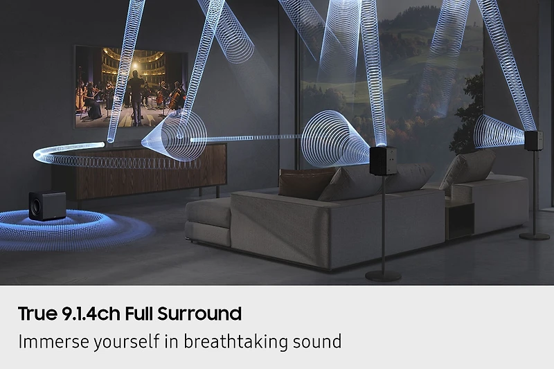 Shop Q-series Soundbar 9.1.4 ch Subwoofer & Rear Speaker (2025) | Samsung Canada