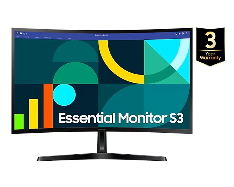 24" Essential Monitor S3 S36GD FHD 100Hz (2025) | Samsung Canada