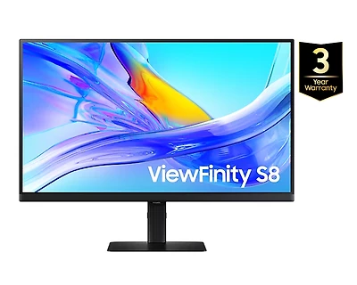 27" ViewFinity Black S8 S80UD UHD Monitor | Samsung Canada