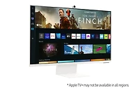 32” M8 Smart White UHD Monitor with Smart TV Apps and Mobile Connectivity