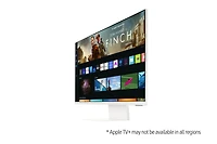 32” M8 Smart White UHD Monitor with Smart TV Apps and Mobile Connectivity
