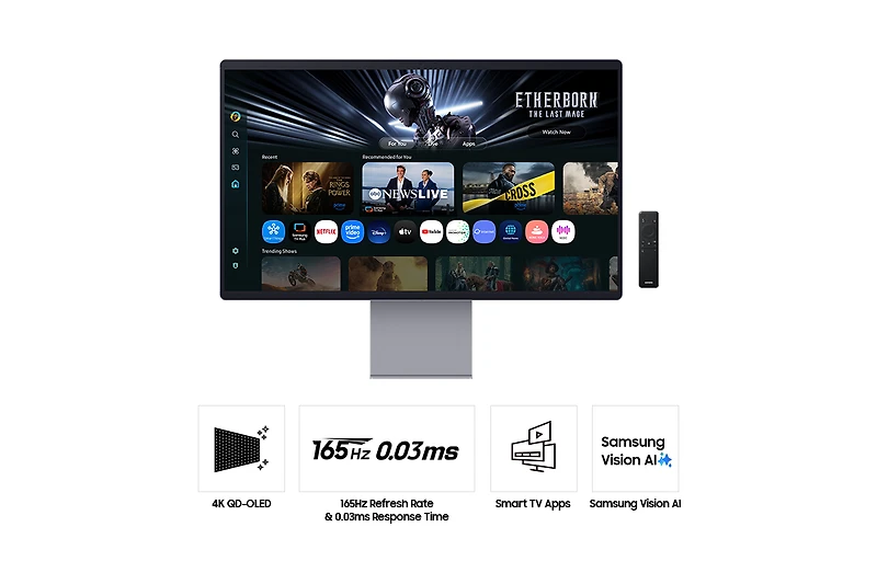 32" Smart Monitor M9 M90SF 4K OLED Samsung Vision AI (2025) | Samsung Canada