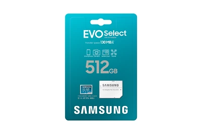 Samsung EVO Select MicroSD 512GB | Samsung Canada