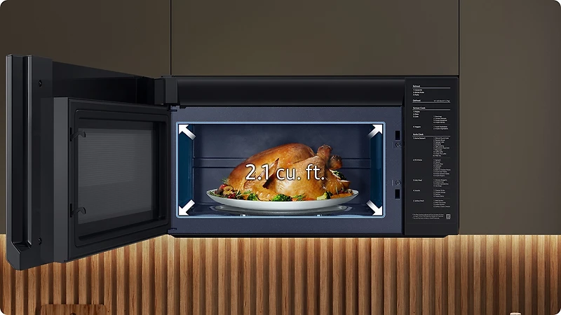 2.1 cu.ft Over the Range Microwave with Finger Print Resistant Finish | Samsung Canada