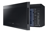 2.1 cu. ft. Over-the-Range Microwave with Edge to Edge Glass Display in Matte Black Steel | Samsung Canada