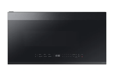 2.1 cu. ft. Over-the-Range Microwave with Edge to Edge Glass Display in Matte Black Steel | Samsung Canada