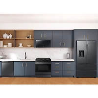 2.1 cu. ft. Over-the-Range Microwave with Edge to Edge Glass Display in Matte Black Steel | Samsung Canada