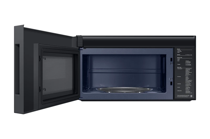 2.1 cu. ft. Over-the-Range Microwave with Edge to Edge Glass Display in Fingerprint Resistant Stainless Steel | Samsung Canada