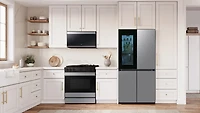 2.1 cu. ft. Over-the-Range Microwave with Edge to Edge Glass Display in Fingerprint Resistant Stainless Steel | Samsung Canada