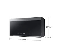 2.1 cu. ft. Over-the-Range Microwave with Edge to Edge Glass Display in Fingerprint Resistant Stainless Steel | Samsung Canada