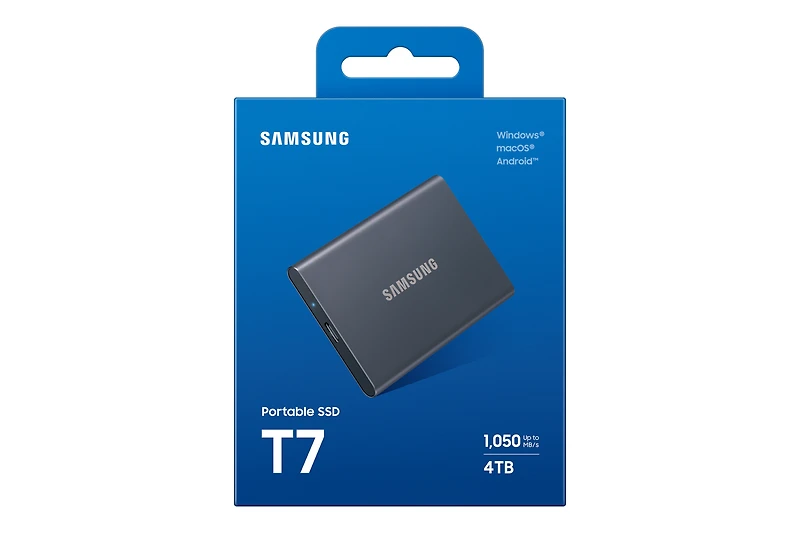 Portable SSD T7 USB 3.2 4TB (Titan Gray) | Samsung Canada