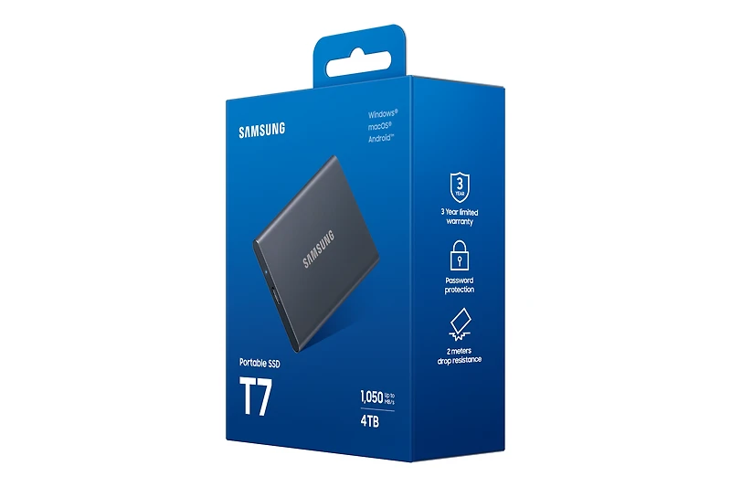 Portable SSD T7 USB 3.2 4TB (Titan Gray) | Samsung Canada