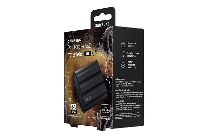Portable SSD T7 Shield Black | Samsung Canada