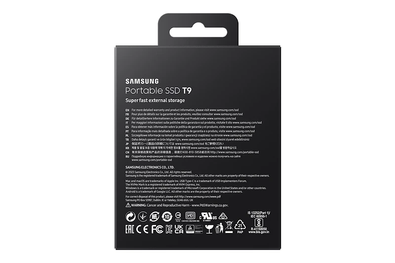 Samsung Portable SSD T9 Black | Samsung Canada