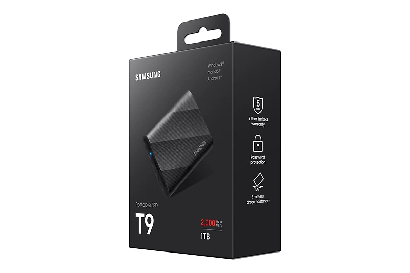 Samsung Portable SSD T9 Black | Samsung Canada