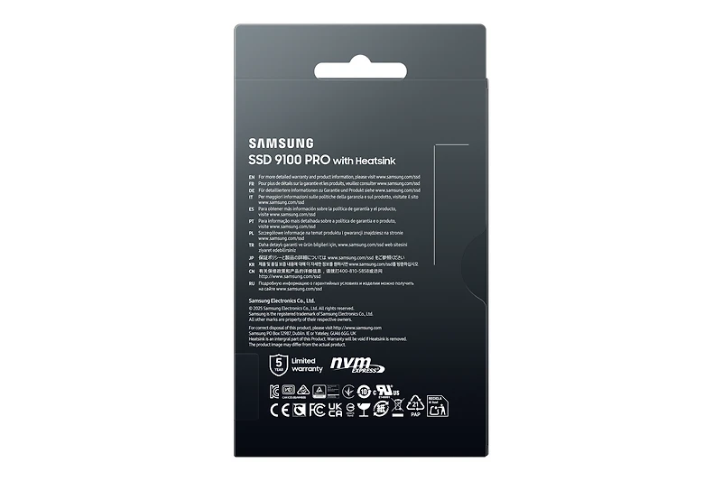 9100 PRO NVMe M.2 SSD with heatsink