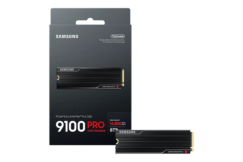 9100 PRO NVMe M.2 SSD with heatsink