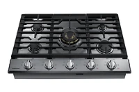 30" Smart Gas Cooktop with 22K BTU Dual Power Burner | Samsung Canada