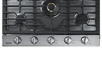 30" Smart Gas Cooktop with 22K BTU Dual Power Burner | Samsung Canada