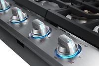 30" Smart Gas Cooktop with 22K BTU Dual Power Burner | Samsung Canada