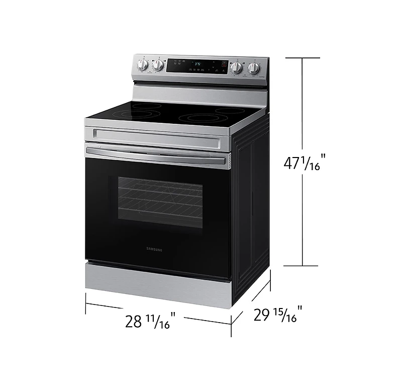 30" 6.3 cu. Ft. Smart Electric Freestanding Range | Samsung Canada