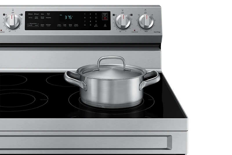 30" 6.3 cu. Ft. Smart Electric Freestanding Fan Convection Range with Air Fry | Samsung Canada