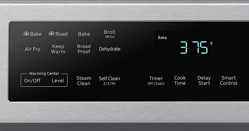 30" 6.3 cu. Ft. Smart Electric Freestanding Fan Convection Range with Air Fry | Samsung Canada