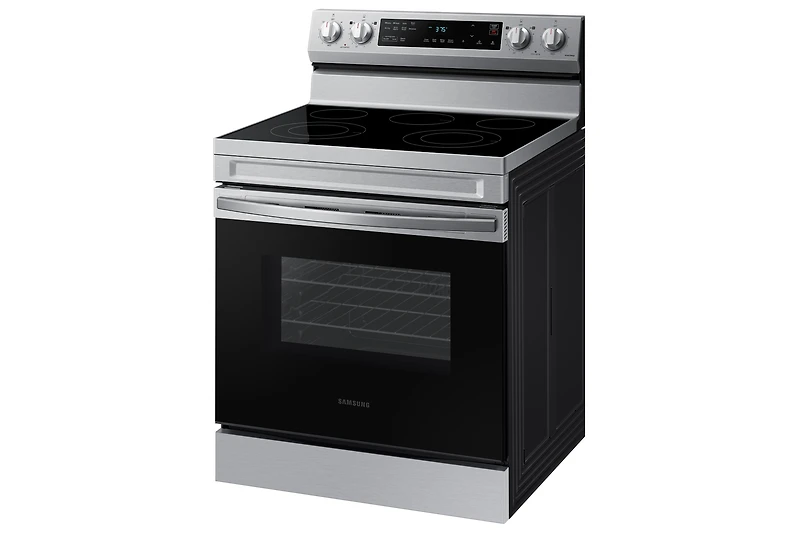 30" 6.3 cu. Ft. Smart Electric Freestanding Fan Convection Range with Air Fry | Samsung Canada