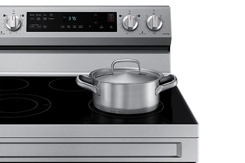 30" 6.3 cu. Ft. Smart Electric Freestanding Fan Convection Range with Air Fry | Samsung Canada