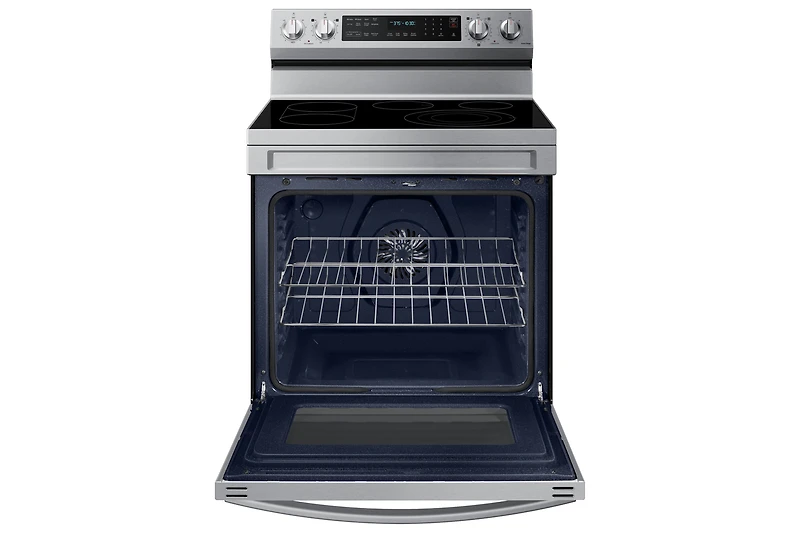 30" 6.3 cu. Ft. Smart Electric Freestanding True Convection Range with Air Fry | Samsung CA