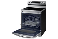 30" 6.3 cu. Ft. Smart Electric Freestanding True Convection Range with Air Fry | Samsung CA