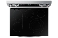 30" 6.3 cu. Ft. Smart Electric Freestanding True Convection Range with Air Fry | Samsung CA