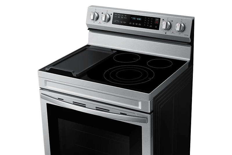 30" 6.3 cu. Ft. Smart Electric Freestanding True Convection Range with Air Fry | Samsung CA